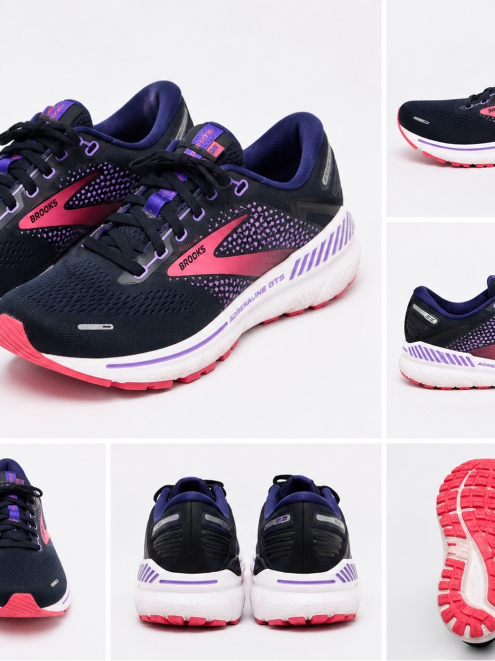Brooks Women's Adrenaline GTS Running Shoes - Navy/Pink Size 7